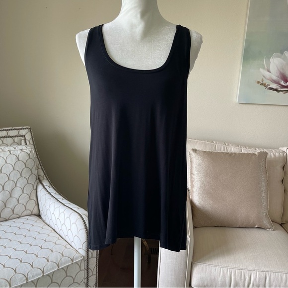 Vince Hi Low Black Scoop Neck Tank Top  Size L - Picture 2 of 15
